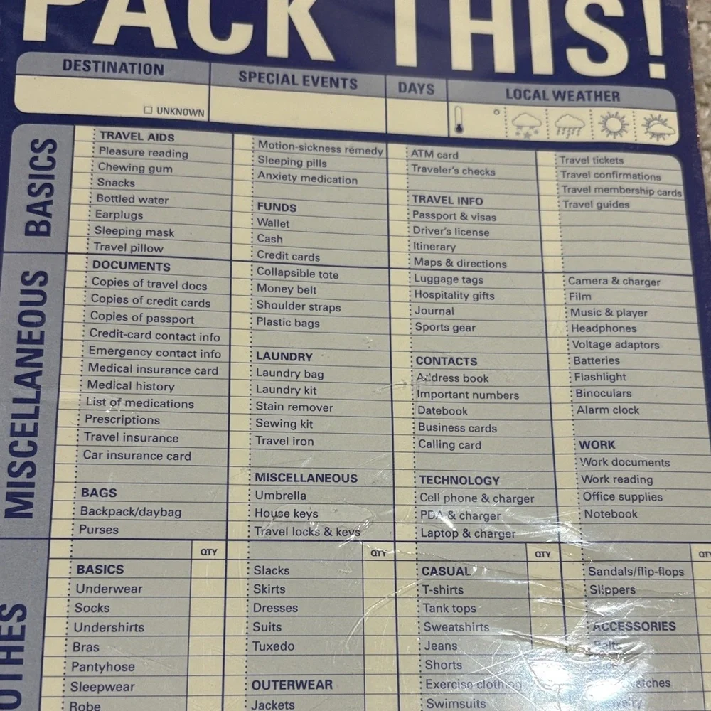 Knock Knock Pack This! Planner - Blue and White